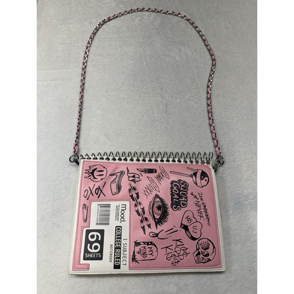 Current Mood Handbags - Mean Girls Style Pink Notebook Crossbody Bag/Purse Current Mood 90's Style Bag